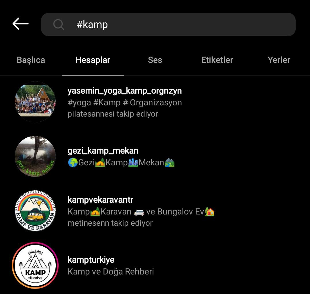 Instagram Aramalarda Üst Sıraya Çıkmak