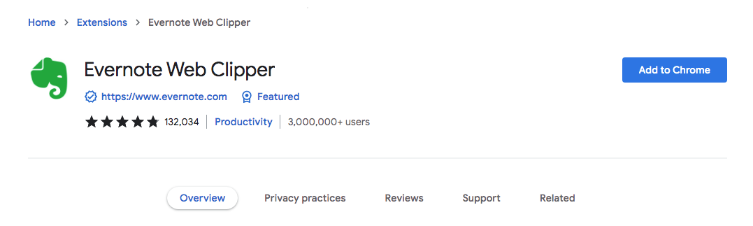 Evernote Chrome Eklentisi