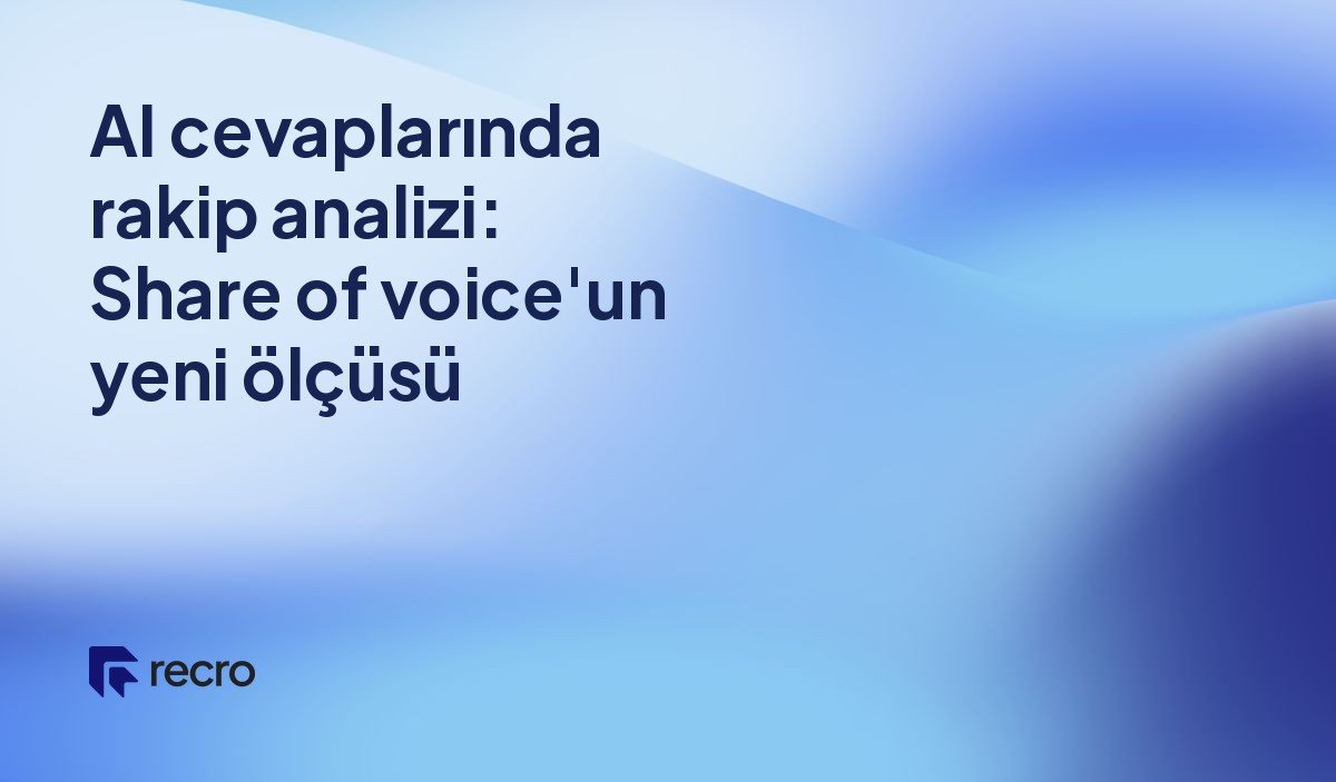 AI cevaplarında rakip analizi: Share of voice'un yeni ölçüsü
