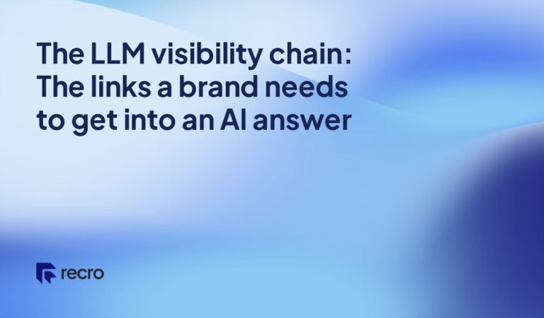 The LLM visibility chain: The links a brand needs to get into an AI answer