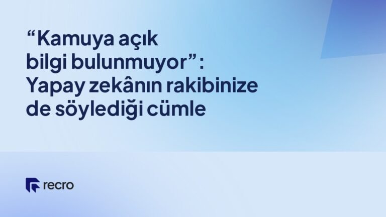 “Kamuya açık bilgi bulunmuyor”: Yapay zekânın rakibinize de söylediği cümle